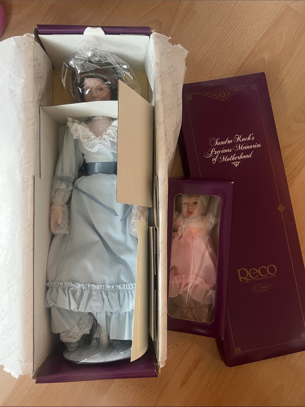 Sandra Kuck 1989 Limited Edition “Memories of Motherhood” porcelain dolls